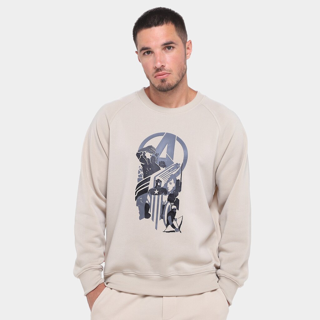 Moletom Mooncity Raglam Avengers Masculino