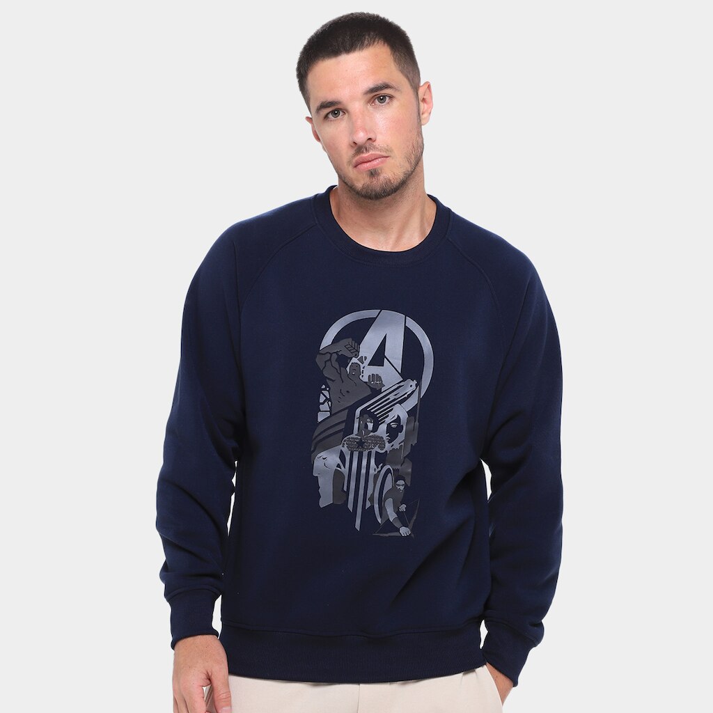 Moletom Mooncity Raglam Avengers Masculino