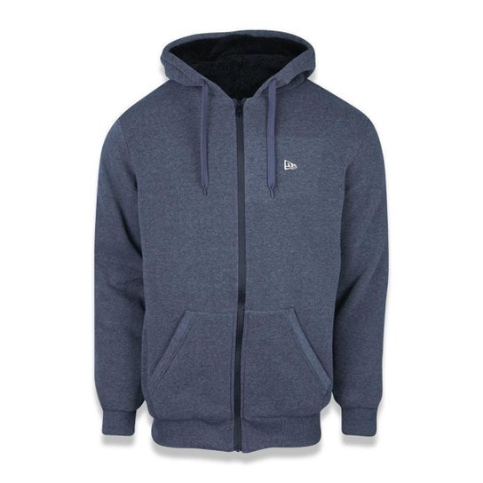 Moletom New Era Peluciado Sazonal Fur Branded Aberto Com Capuz