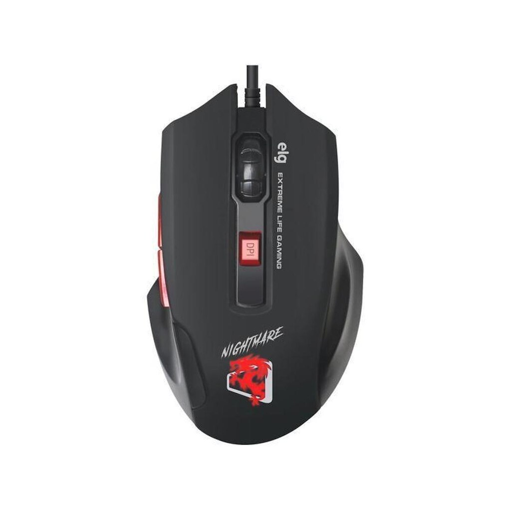 Mouse Gamer ELG Óptico 4000DPI 6 Botões - Nightmare