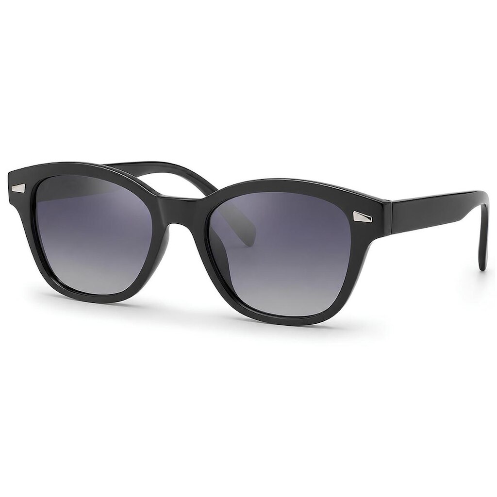 Óculos de Sol Feminino Preto Quadrado Polarizado Proteção UV400 Original Village Heaven 6154
