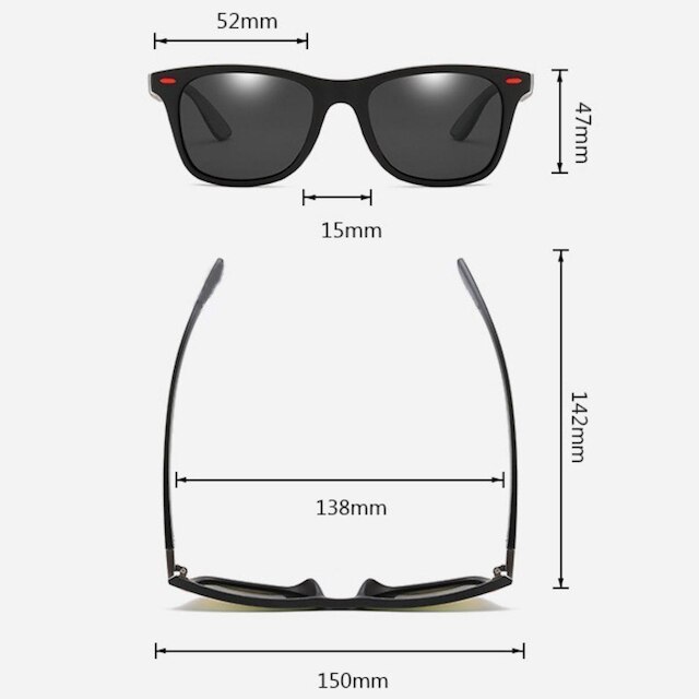 Óculos De Sol Masculino Polarizado Proteção Uv400 Clássico