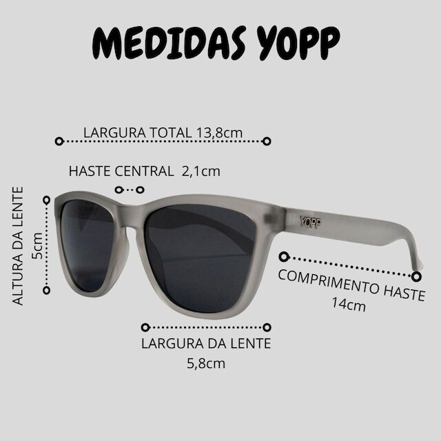 Óculos de Sol Yopp Polarizado Uv400 Ta Pegando Fogo Bixo