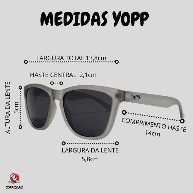 Óculos De Sol Yopp Running Transparente Lente