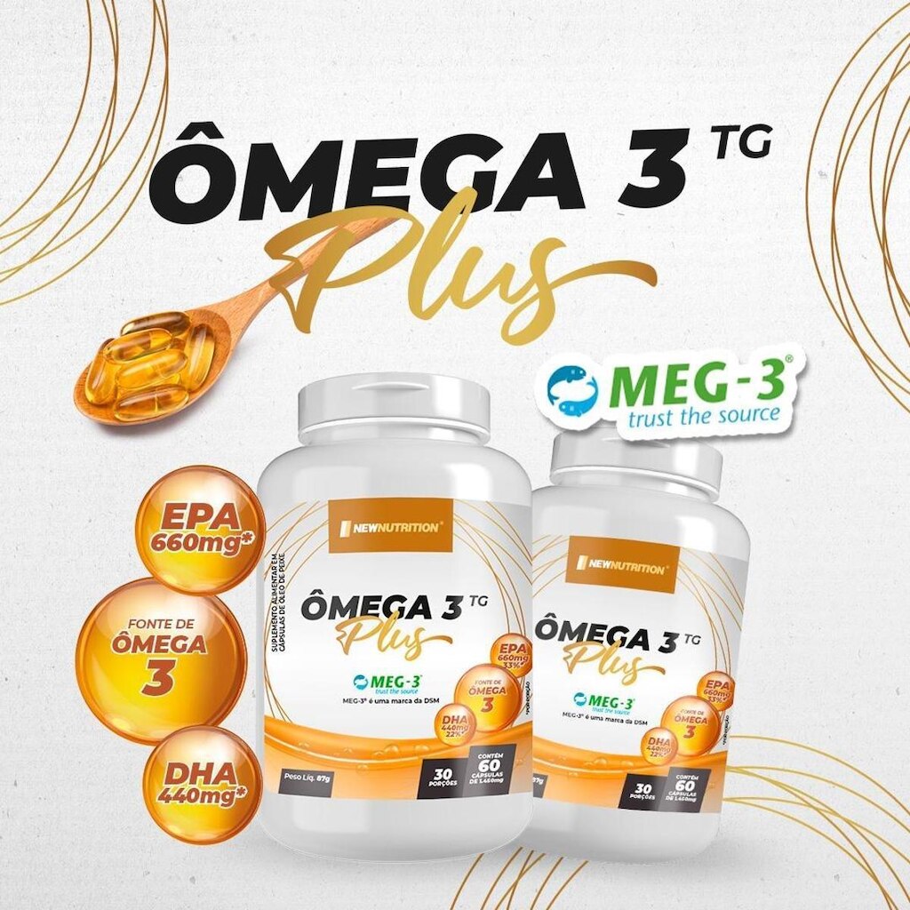Ômega 3 TG Plus MEG-3 - EPA 660mg DHA 440mg NewNutrition