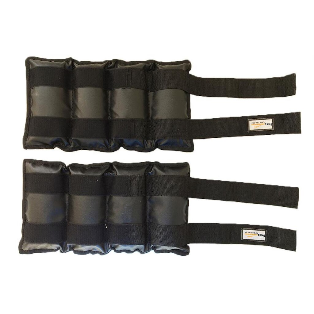 Par De Caneleiras de Peso Tornozeleiras Pretas - 10 kg