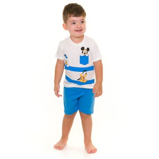 Pijama Infantil Evanilda Disney Amigos do Mickey Masculino