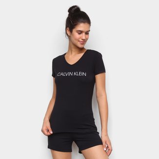 Pijama Short Doll Calvin Klein Gola V Feminino