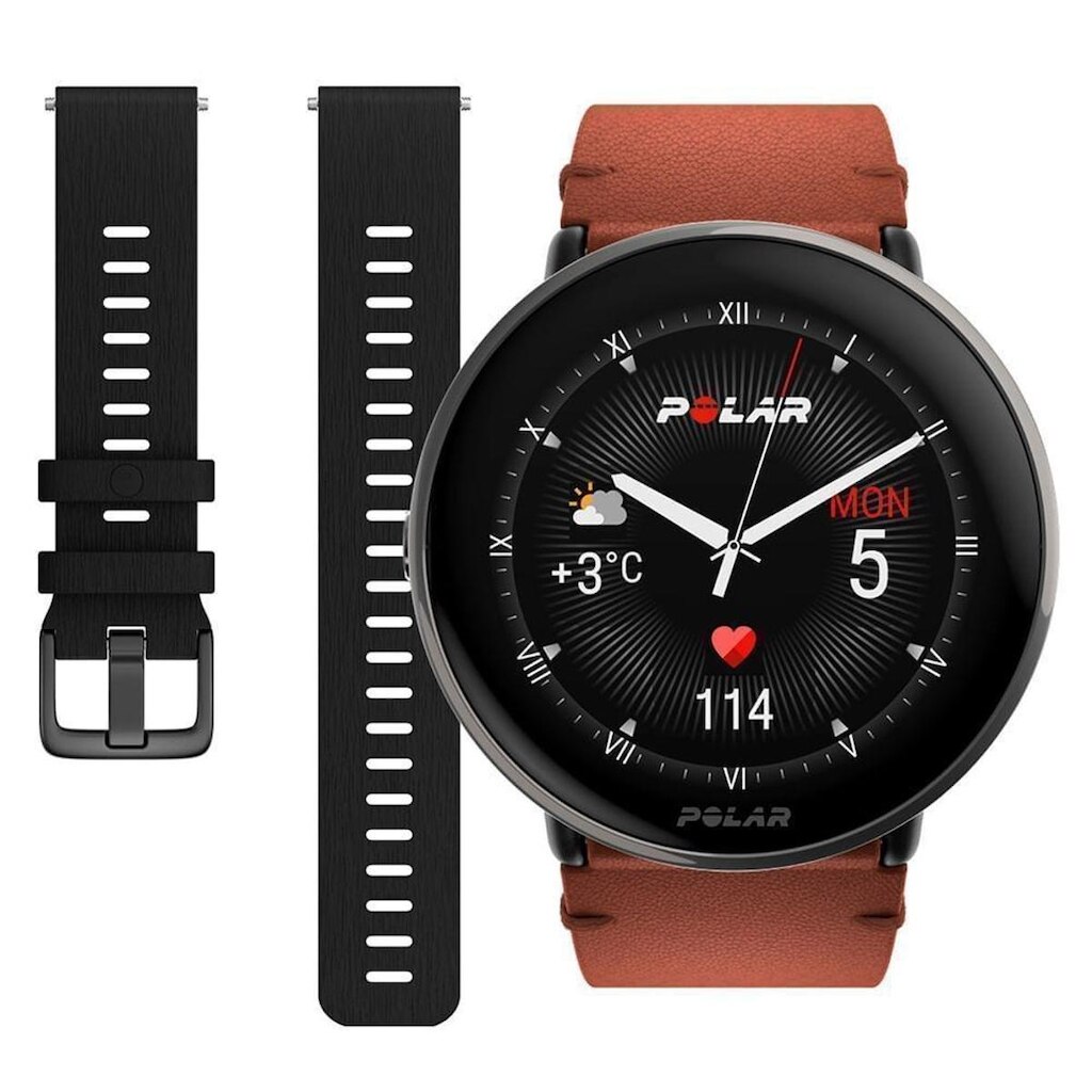 POLAR IGNITE 3 TITANIUM C/ PULSEIRA EXTRA DE COURO (TAM P/G) Polar