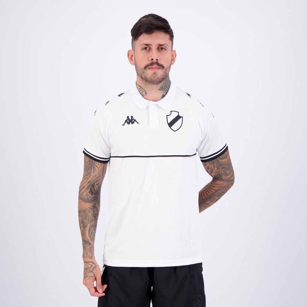 Polo Kappa Vasco Supporter Monochromatic Masculina