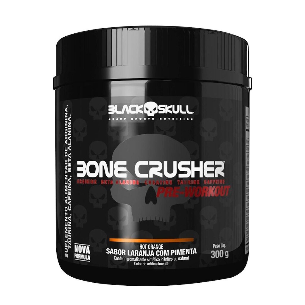 Pré-Treino Bone Crusher (Nova Fórmula) - 300G - Black Skul