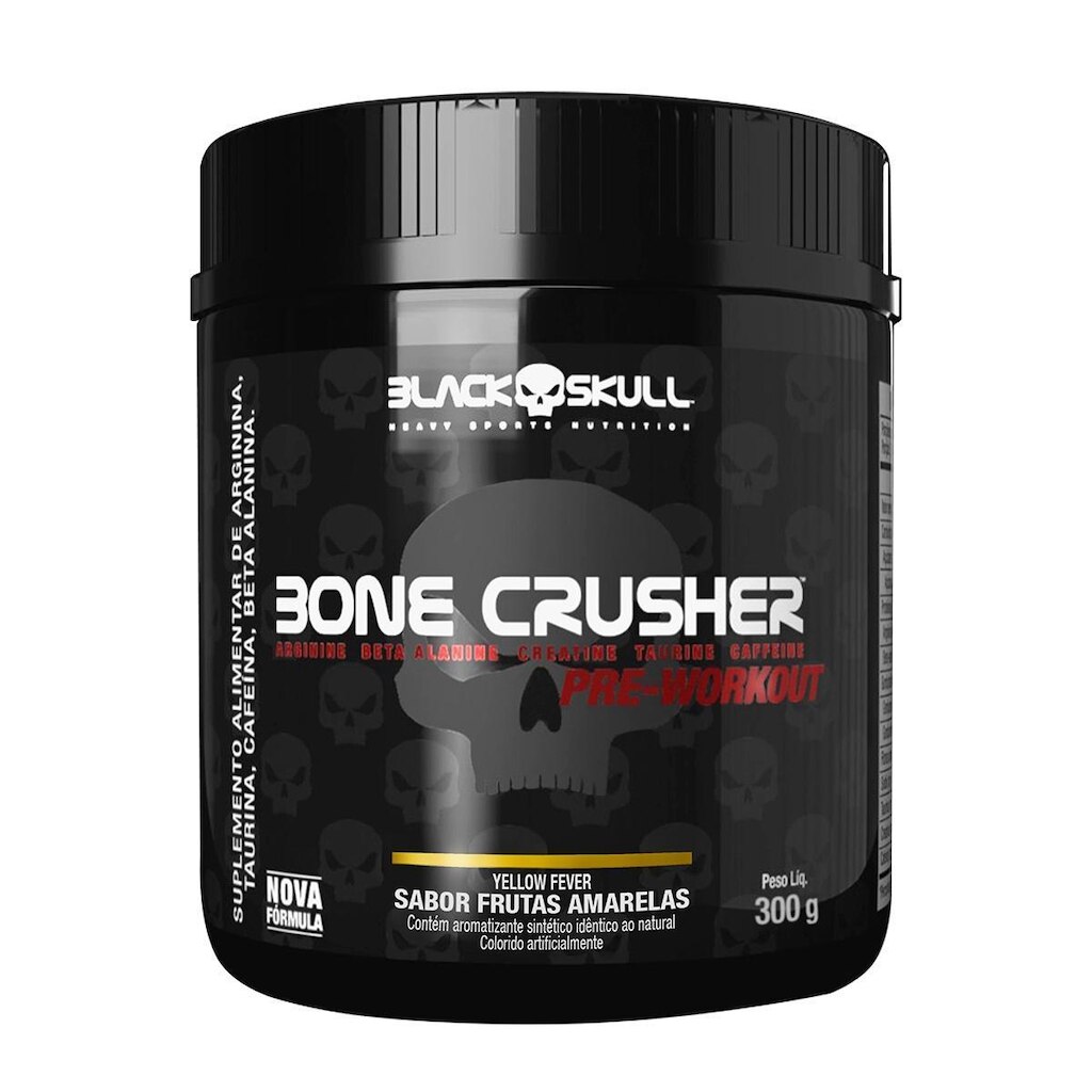 Pré-Treino Bone Crusher (Nova Fórmula) - 300G - Black Skul