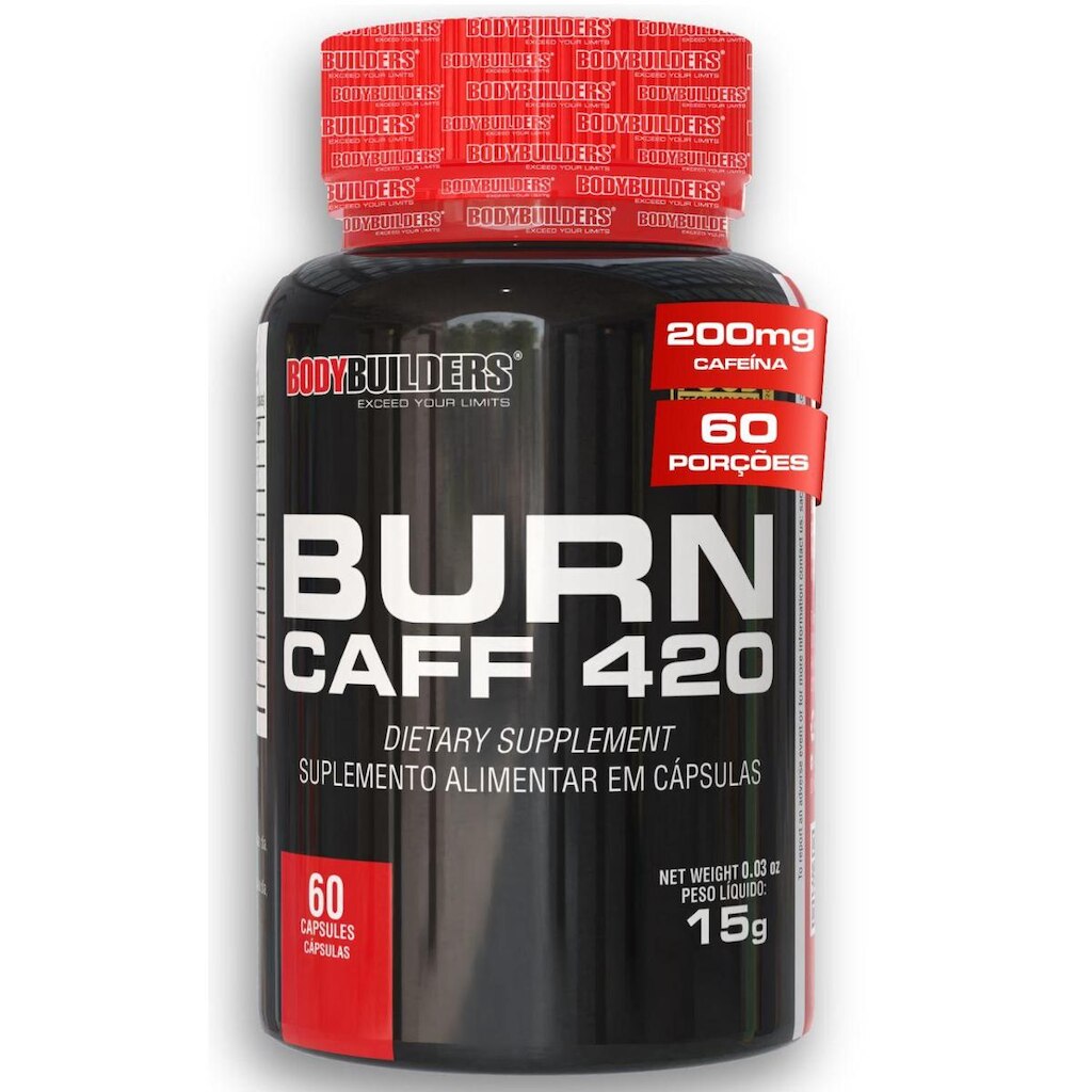Pré Treino Burn Caff 420 60 Cápulas - Bodybuilders