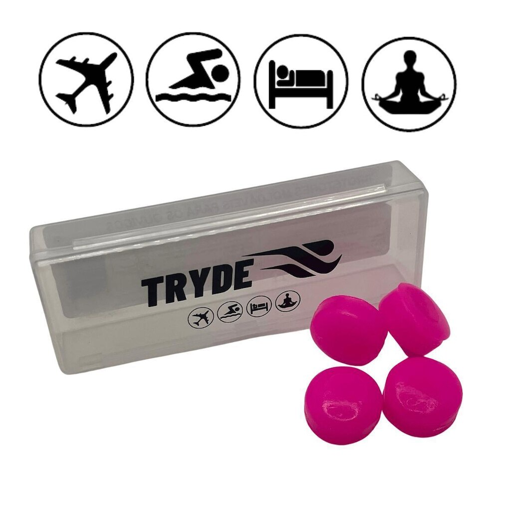 Protetor Auricular Silicone Tampão Rosa Dormir Nadar Tryde