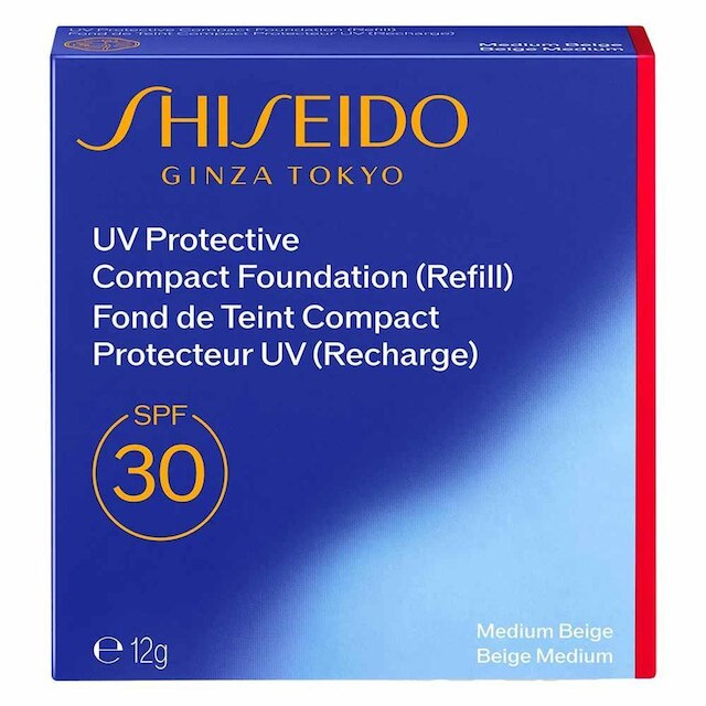 Protetor Solar Facial Compacto Refil Shiseido Uv Protective FPS 30 Medium Beige