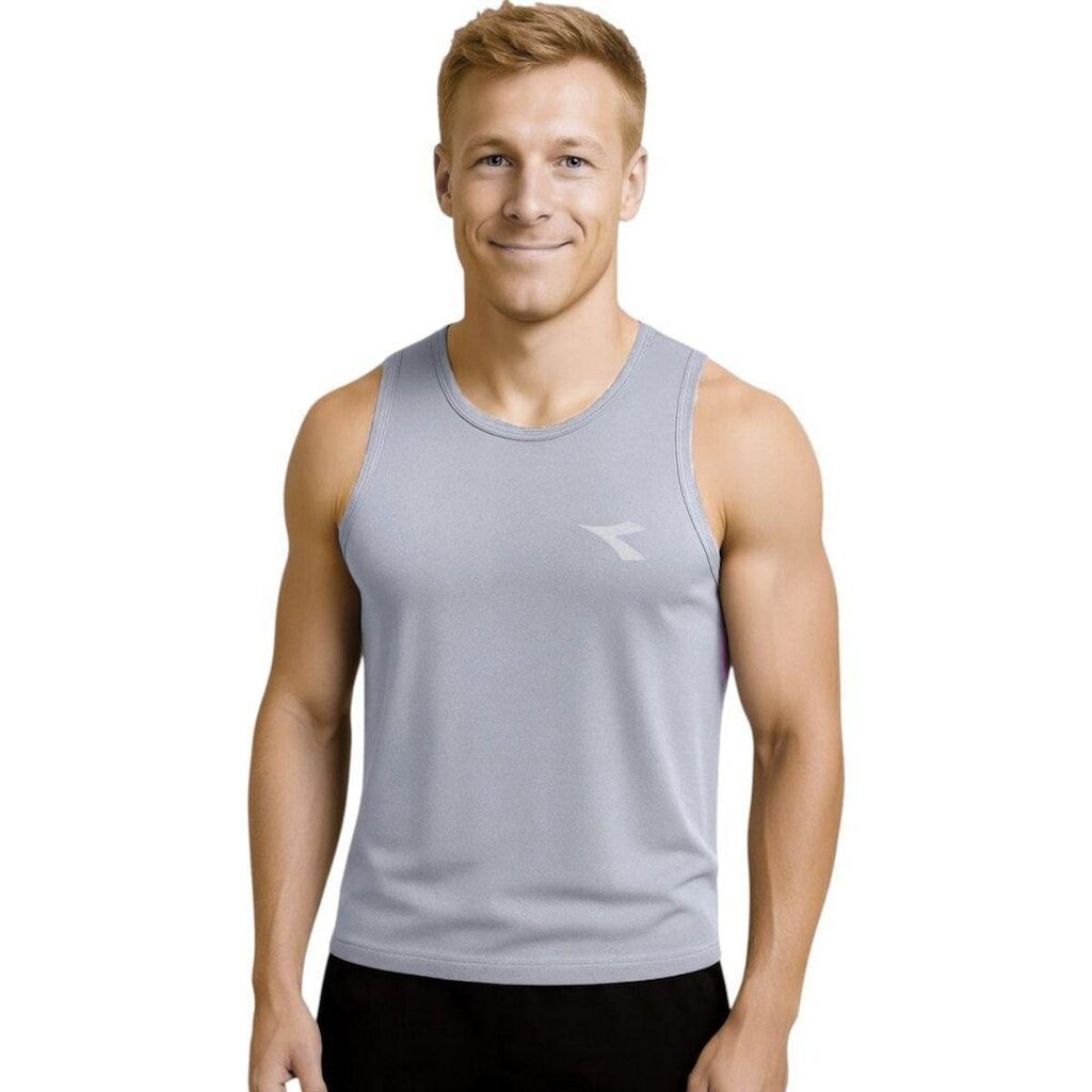 Regata Diadora Small Logo Masculina - Cinza G