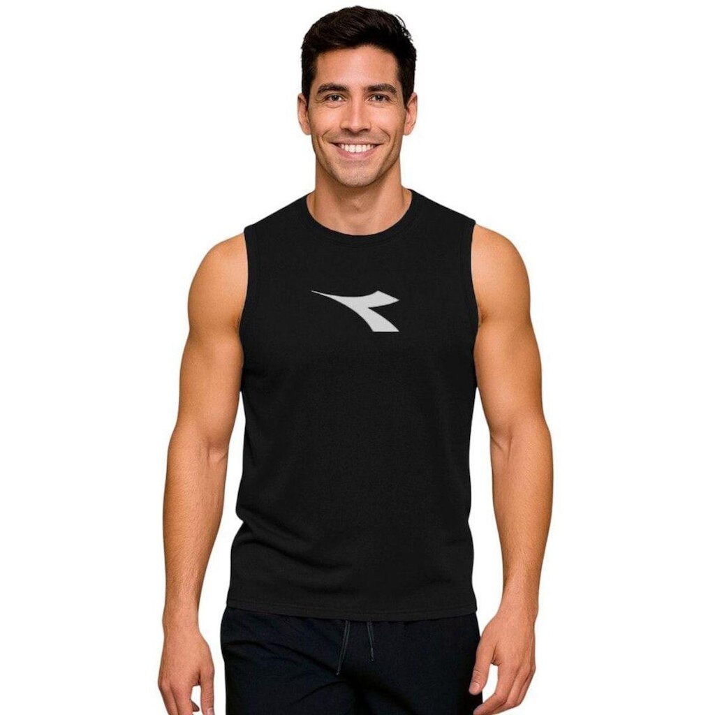 Regata Machão Diadora Big Logo Masculina - Preto G