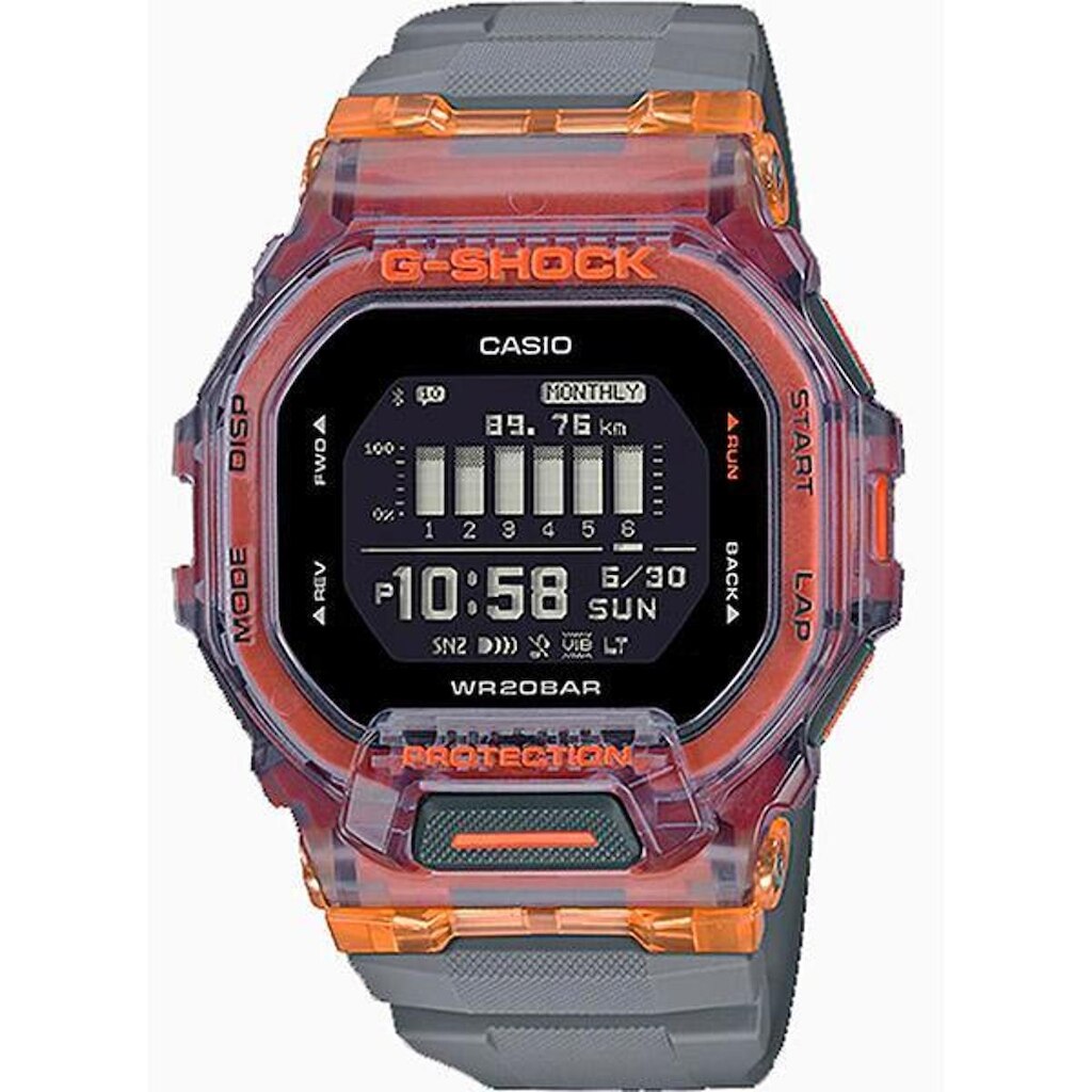 Relógio Casio G-Shock G-Squad Sports GBD-200SM-1A5DR Contador de Passos Bluetooth