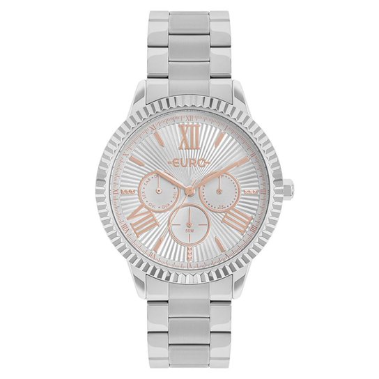 Relógio Euro Analógico Multiglow EU6P29AHR/3K Feminino - Prata