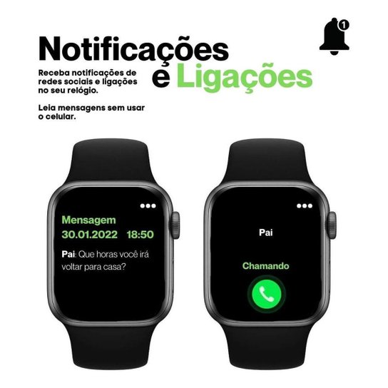 Relógio Inteligente Series 10 C/ Chatgtp - S10 Compatível IOS Iphon e Android X10 S9 47mm