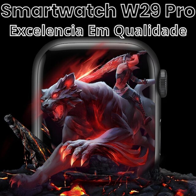 Relógio Inteligente Smart Watch W29 Pro Lançamento Series 9 Kit C/Pulseira e Pelicula Extra C/Nf
