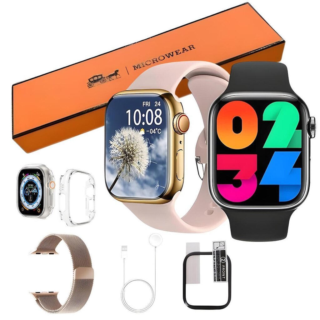 Relogio Inteligente Smartwatch W59 Pro 41mm Serie 9 Android iOS Faz Ligaçoes Microwear C/Nf