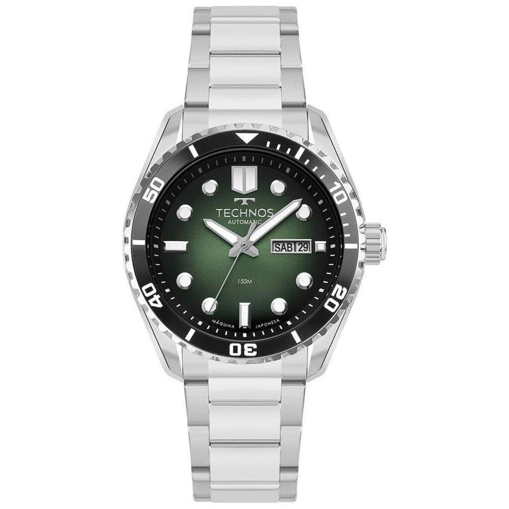 Relógio Technos Masculino Automático Prata - 8205OX/1V Relógio Technos Masculino Acqua Prata - 8205O