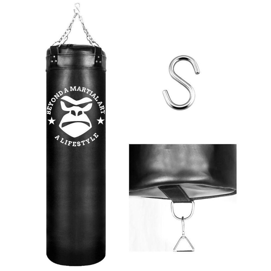 Saco De Pancada Profissional 120Cm Treino Boxe Muay Thai Com Engate no Fundo Gorilla