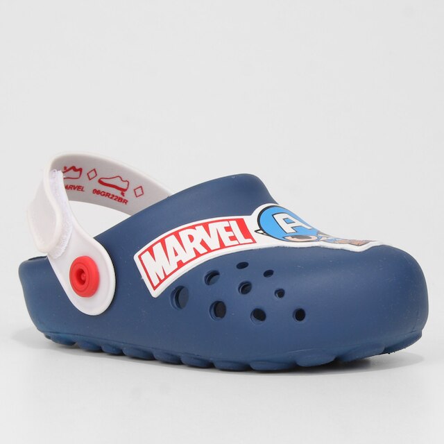 Sandália Infantil Grendene Kids Marvel Cute Hero Babuche Menino