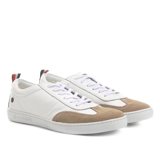 Sapatênis Couro Cavalera Tom Masculino - Branco