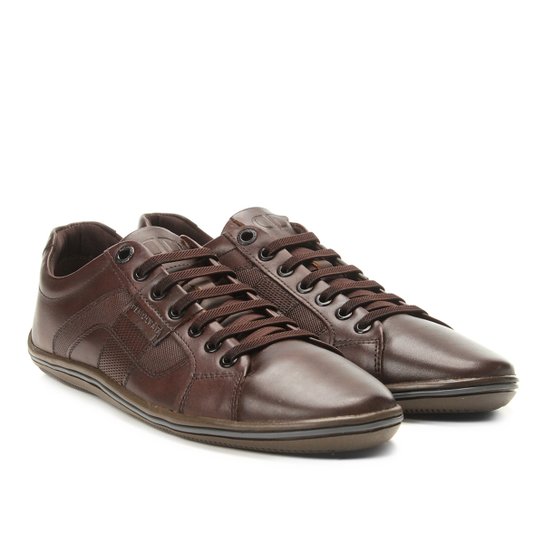 Sapatênis Couro Democrata Rave Masculino - Tabaco Menor preço em Sapatênis Couro Democrata Rave Masculino - Tabaco