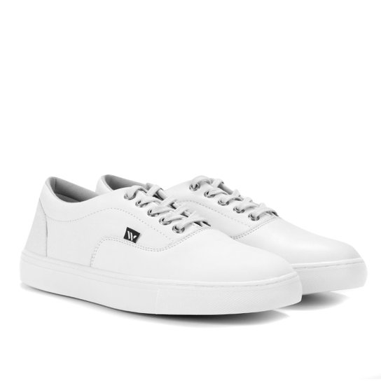 Sapatênis Couro Walkabout Pespontos Masculino - Gelo Menor preço em Sapatênis Couro Walkabout Pespontos Masculino - Gelo