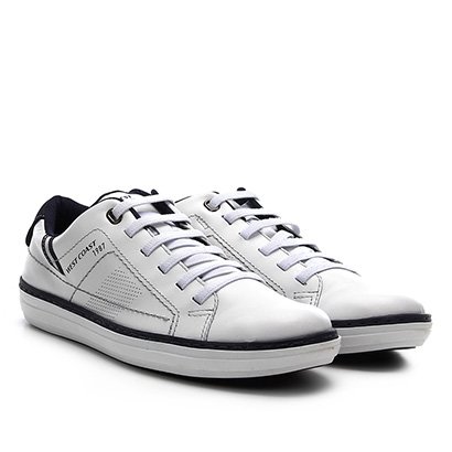 sapatênis couro west coast alternative cadarço de elástico masculino
