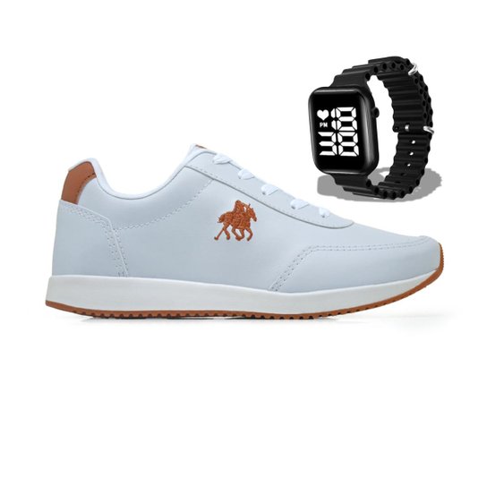 Sapatenis Polo Ralph Lauren Tenis Polo Masculino Branco Couro