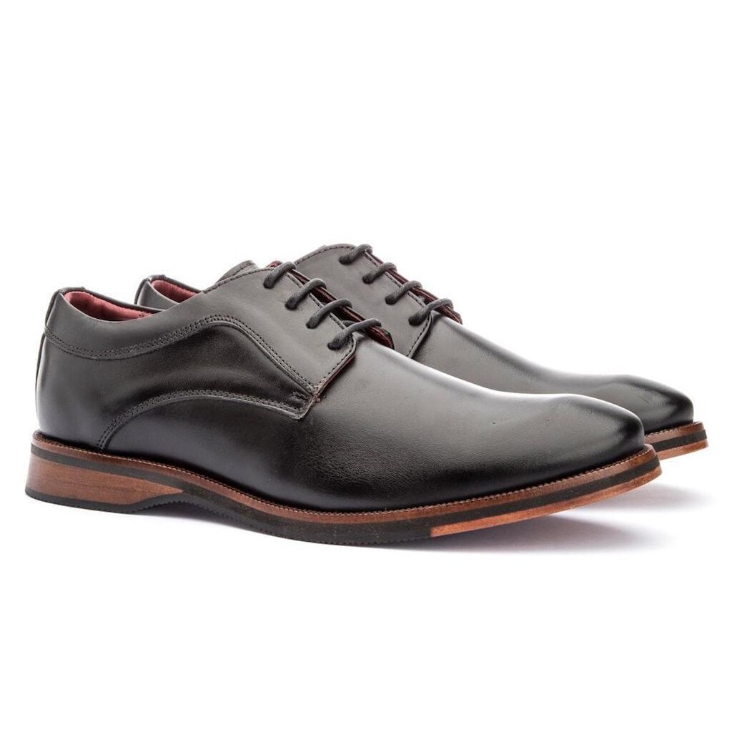 Sapato Masculino Derby Sola De Couro com Borracha Absolut