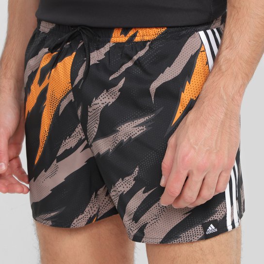 Short Adidas Tiger Masculino - Preto+Branco Menor preço em Short Adidas Tiger Masculino - Preto+Branco