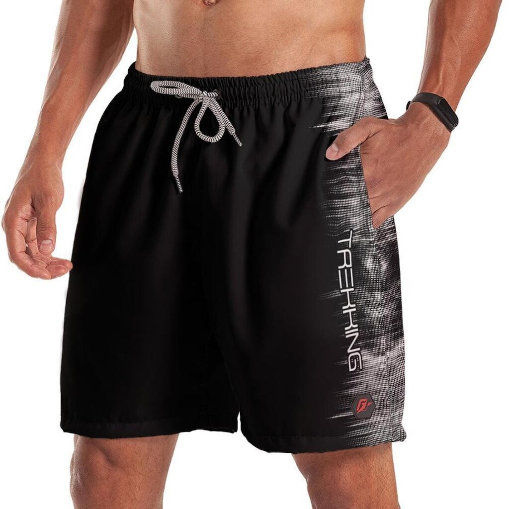 Short Bermuda Trekking Tecnodots Preto Cinza