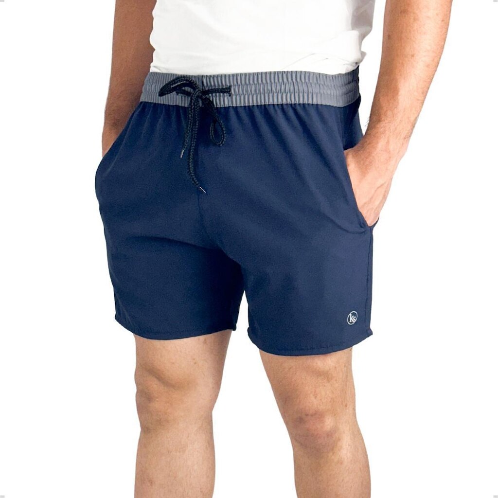 Short Esporte Masculino Tactel Elastano Bermuda Curta Praia Treino Academia