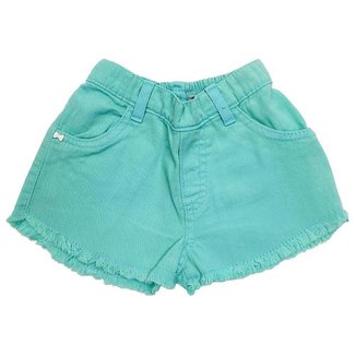 Shorts Bebê Look Jeans Sarja Collor - PINK - GG