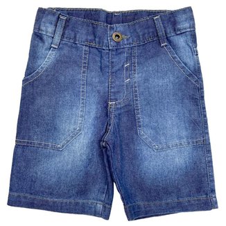 Shorts Bebê Popstar Basic Jeans Masculino