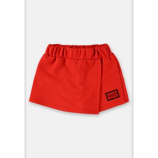 Shorts saia básico infantil menina em moletom Up Baby