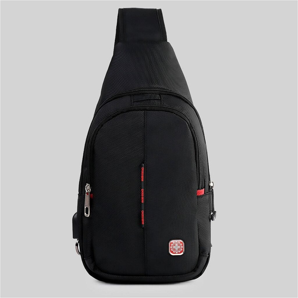 Shoulder Bag Crosswave Executiva USB Bolsa Masculina Reforçada 3 Litros