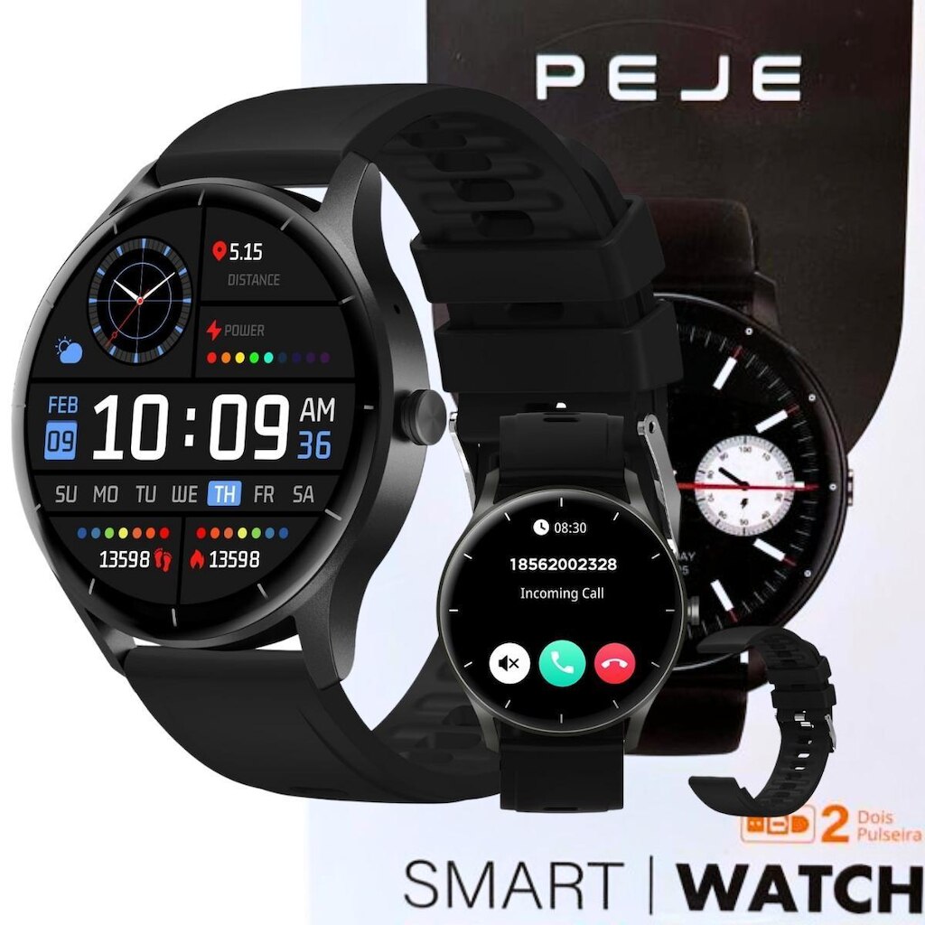 Smart Watch Peje Zw02 Pro Relogio Bateria De Longa Duração IP68 Original Tela Amoled 1.39