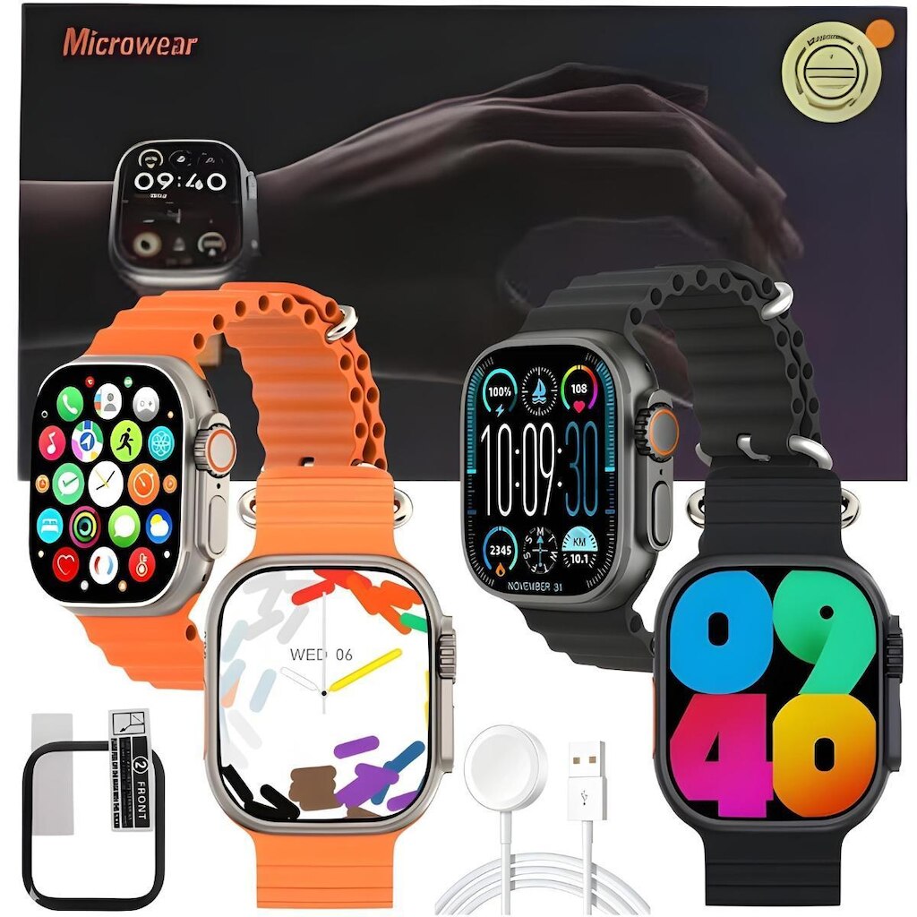 Smart Watch U9s Ultra 49mm Serie 9 Relogio Original Bluetooth Android IOS Gps Nfc Lançamento 2024