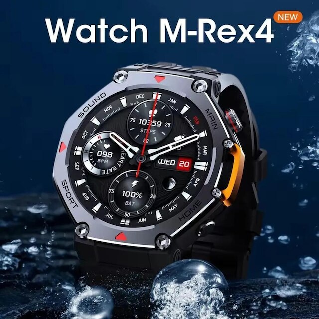 Smartwatch M Rex 4 Microwear Relógio Tático com Gps ChatGpt NFC Tela Amoled Resistente a Agua 5 ATM