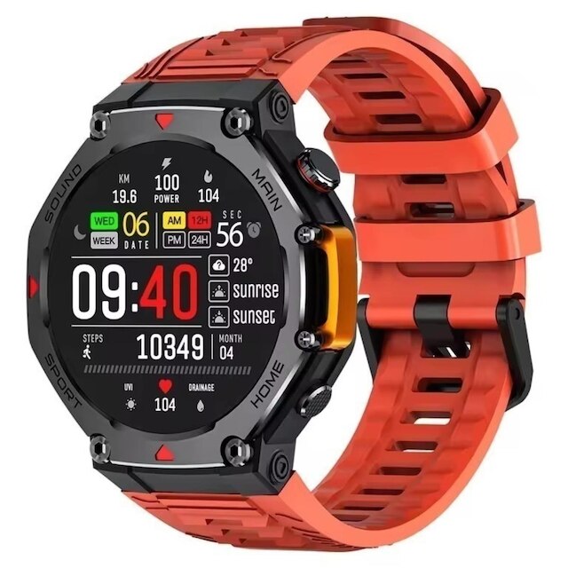 Smartwatch M Rex 4 Microwear Relógio Tático com Gps ChatGpt NFC Tela Amoled Resistente a Agua 5 ATM