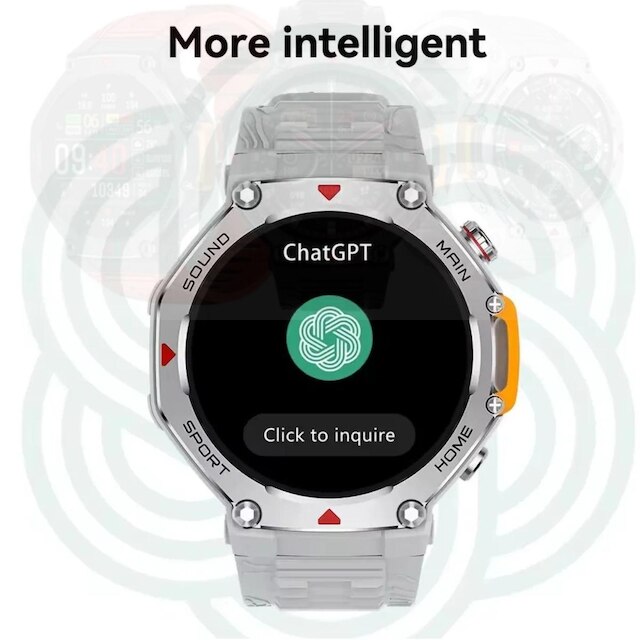 Smartwatch M Rex 4 Microwear Relógio Tático com Gps ChatGpt NFC Tela Amoled Resistente a Agua 5 ATM