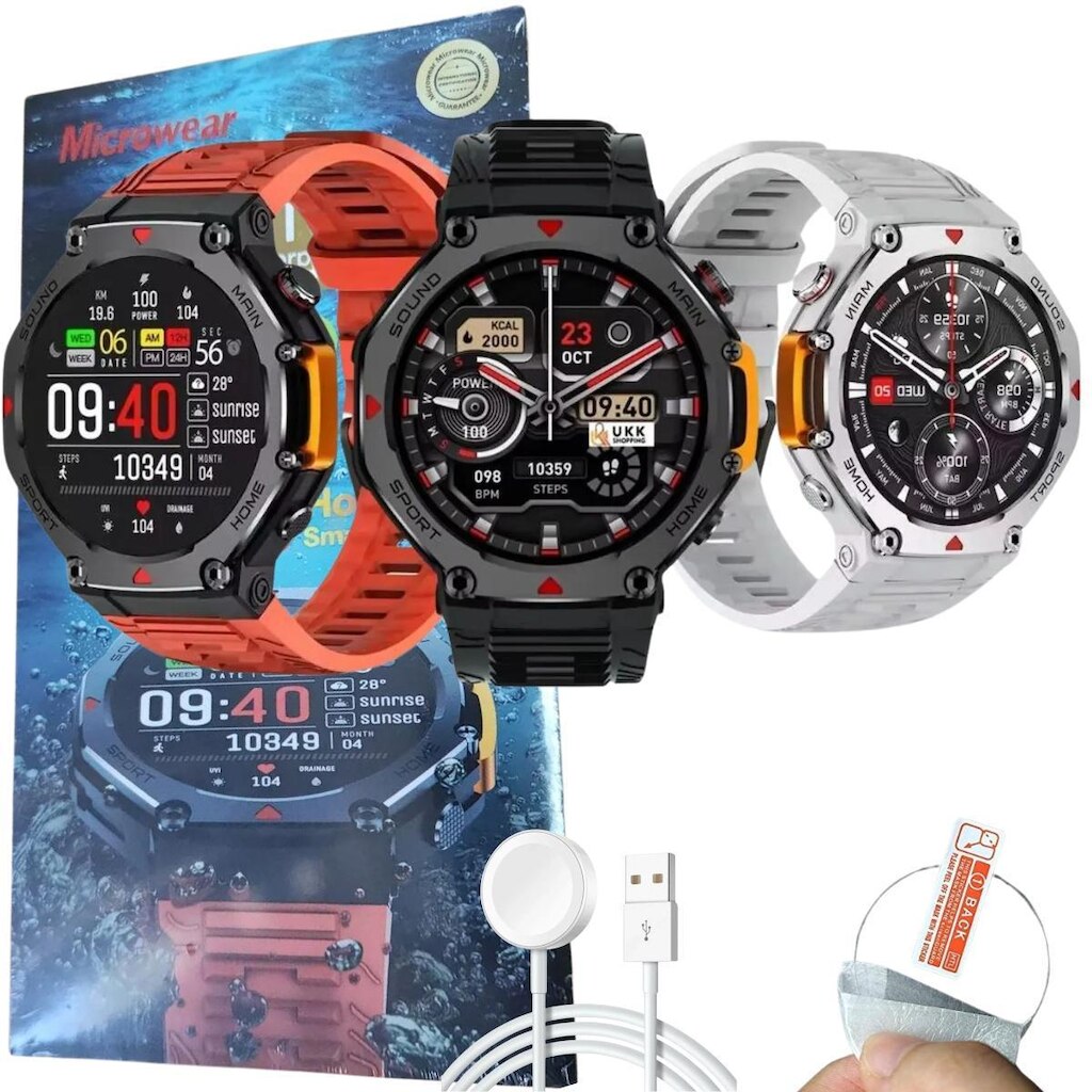Smartwatch Relogio Á Prova D´Àgua M Rex 4 Recebe Notificações Chamadas Serie 10 Chatgpt AI GPS