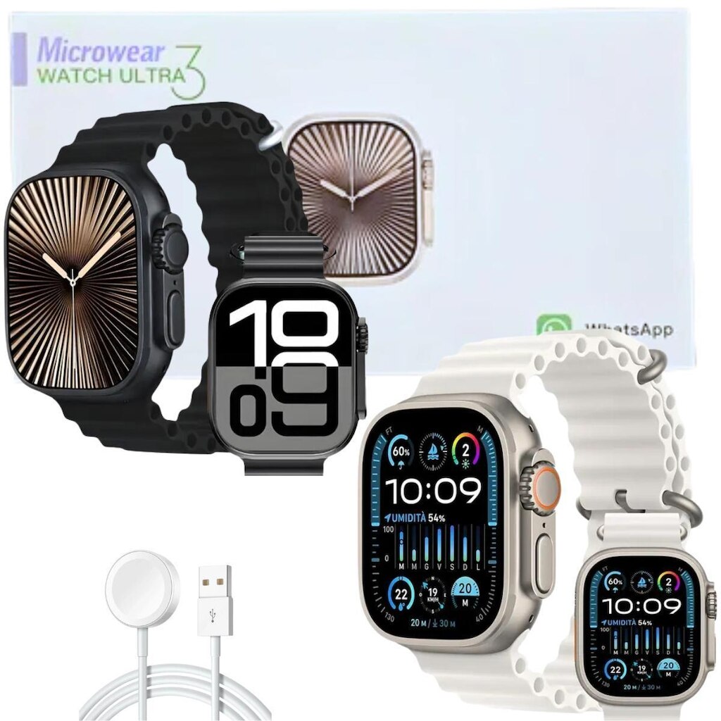 Smartwatch Ultra U3W Lançamento 2025 Microwear Tela 49mm Amoled Relogio Inteligente Chatgpt AI Gps