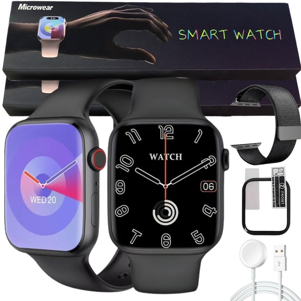Smartwatch W29s Pro Series 9 Nfc Gps Chat Gpt Lançamento 2024 Kit C/Pulseira Extra e Pelicula 45mm